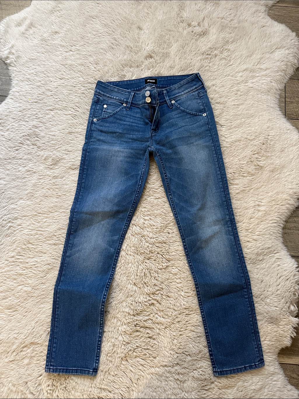 Dark Blue Crop Collin Skinny Jeans Size 26